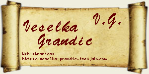 Veselka Grandić vizit kartica